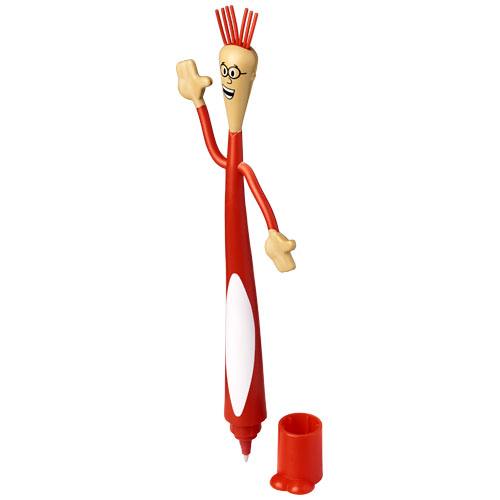 Professor Bendy Ballpoint Pen With Bendable Barrel - Red