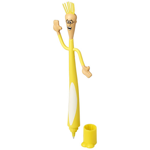 Professor Bendy Ballpoint Pen With Bendable Barrel - Yellow