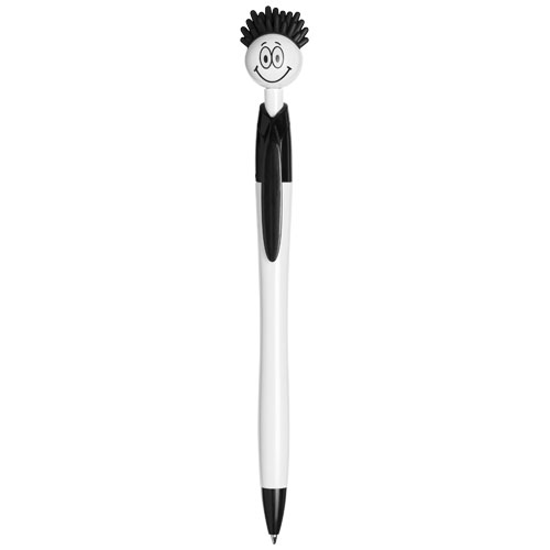 Smiley Ballpoint Pen With Face Shaped Clicker - Black
