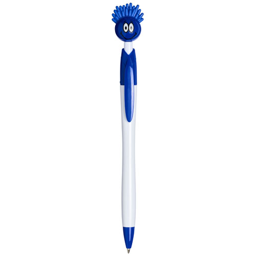 Smiley Ballpoint Pen With Face Shaped Clicker - Blue