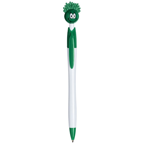 Smiley Ballpoint Pen With Face Shaped Clicker - Green