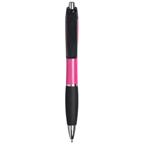 Curvy Ballpoint Pen With Domed Clip - Pink