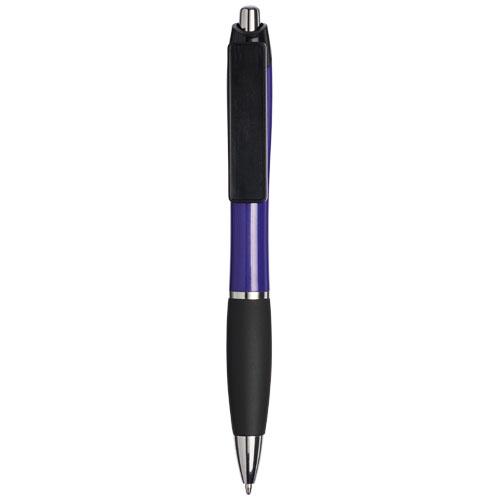 Curvy Ballpoint Pen With Domed Clip - Purple