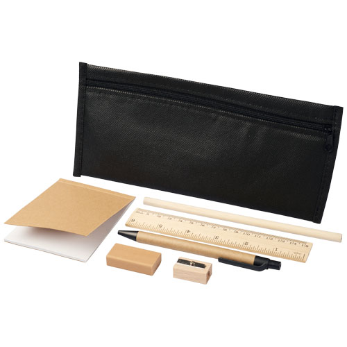 Enviro 7-Piece Eco Pencil Case Set - Black