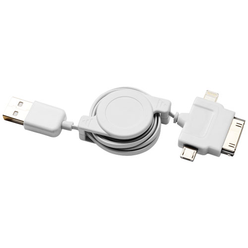 Teather 3-In-1 Charging Cable - White