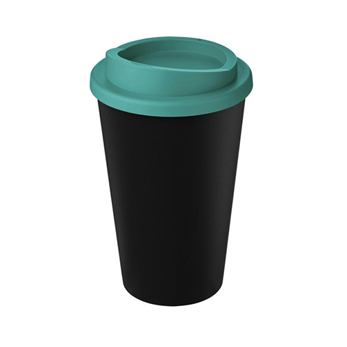 Americano Eco 350 ml Recycled Tumbler - Black, Aqua Blue