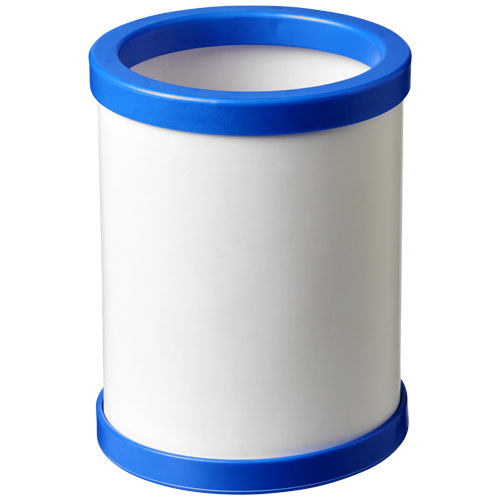 Deva Round Card Pen Holder With Plastic Trim - Blue
