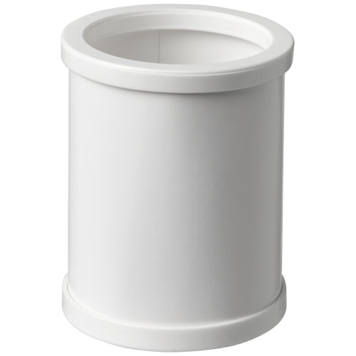 Deva Round Card Pen Holder With Plastic Trim - White