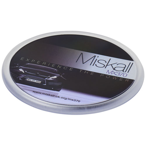 Ellison Round Plastic Coaster With Paper Insert - Transparent Clear