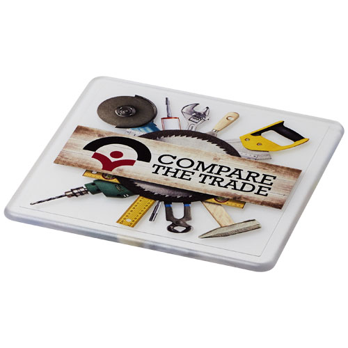 Renzo Square Plastic Coaster - Transparent Clear