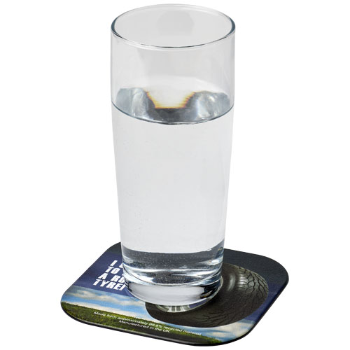 Brite-Mat® Square Coaster With Tyre Material - Black