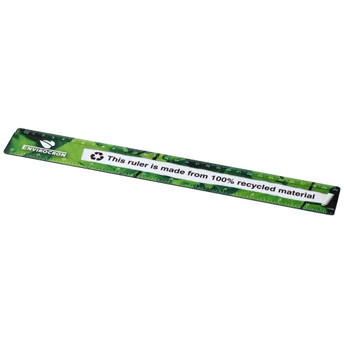 Terran 30 Cm Ruler From 100% Recycled Plastic - Black