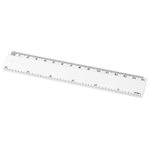 Renzo 15 Cm Plastic Ruler - White