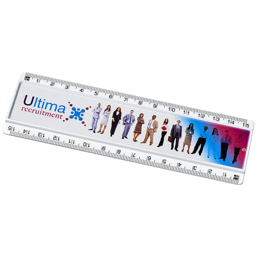 Ellison 15 Cm Plastic Ruler With Paper Insert - White