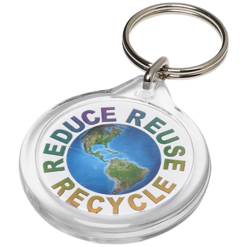 Orb I7 Round Key Chain - Transparent Clear