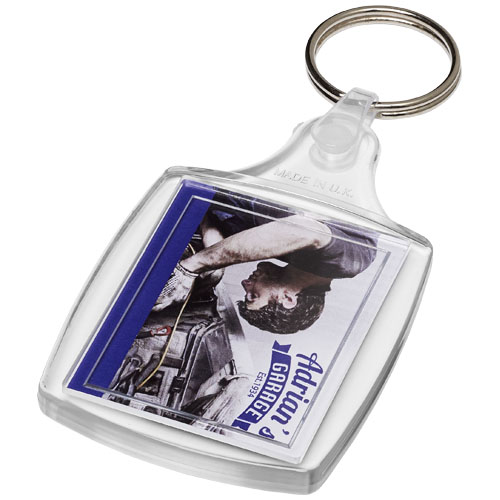 Zia S6 Classic Keychain With Plastic Clip - Transparent Clear
