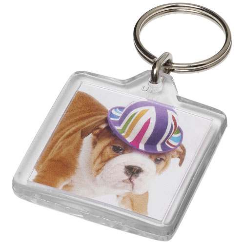 Vial U1 Square Keychain - Transparent Clear
