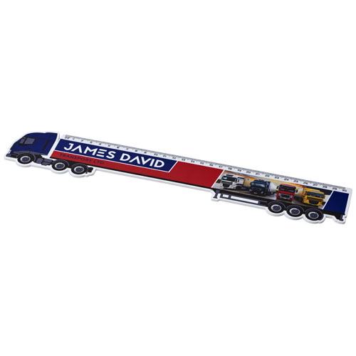Loki 30 Cm Lorry-Shaped Plastic Ruler - White