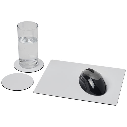 Brite-Mat® Mouse Mat And Coaster Set Combo 2 - Black