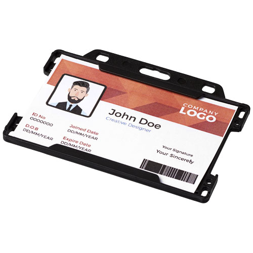 Vega Plastic Card Holder - Black