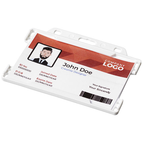 Vega Plastic Card Holder - White