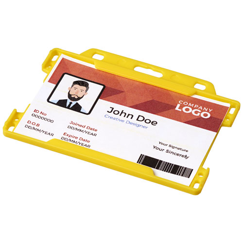 Vega Plastic Card Holder - Yellow
