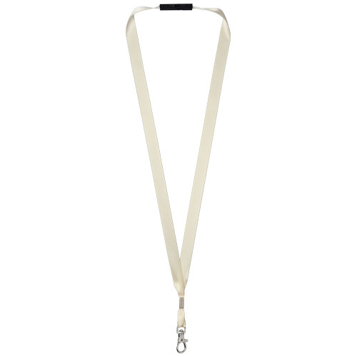 Oro Ribbon Lanyard With Break-Away Closure - Cream