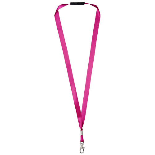 Oro Ribbon Lanyard With Break-Away Closure - Magenta