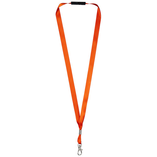 Oro Ribbon Lanyard With Break-Away Closure - Orange