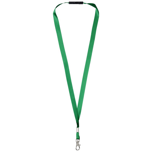 Oro Ribbon Lanyard With Break-Away Closure - Green