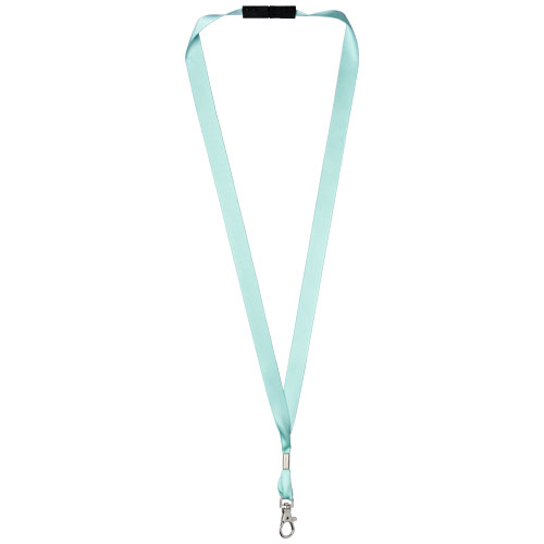 Oro Ribbon Lanyard With Break-Away Closure - Turquoise
