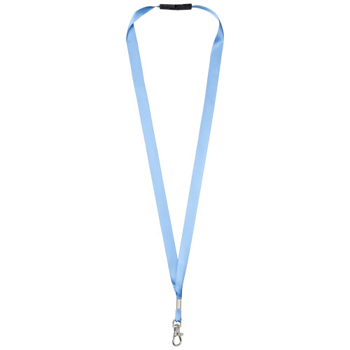 Oro Ribbon Lanyard With Break-Away Closure - Mid Blue