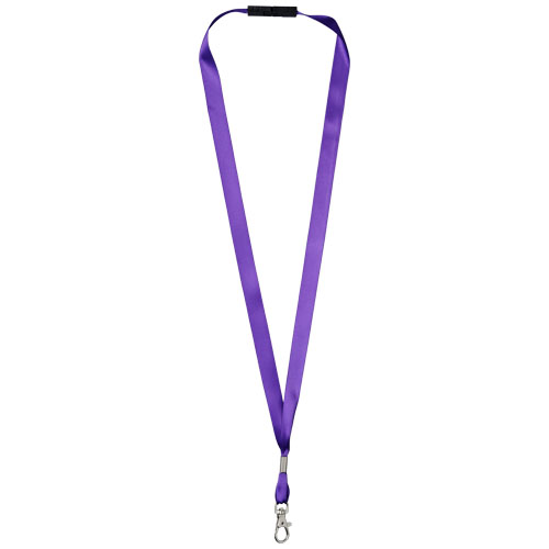 Oro Ribbon Lanyard With Break-Away Closure - Purple