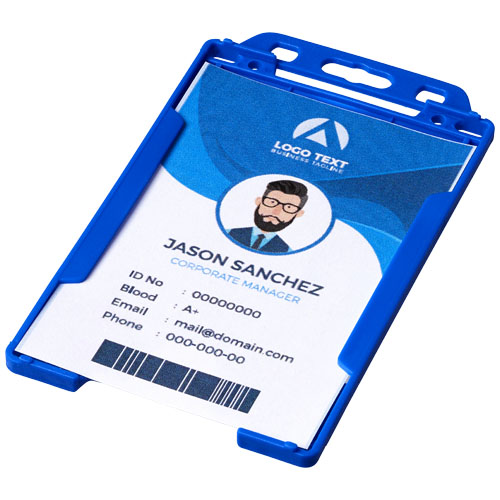 Pierre Transparent Badge Holder - Blue