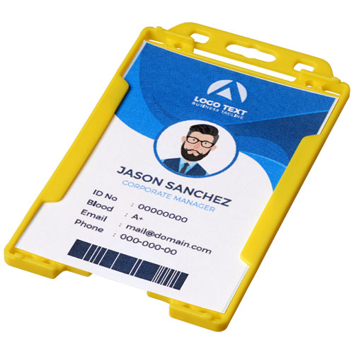 Pierre Transparent Badge Holder - Yellow