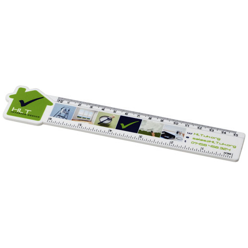Loki 15 Cm House-Shaped Plastic Ruler - White