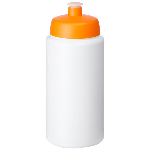 Baseline® Plus Grip 500 ml Sports Lid Sport Bottle - White, Orange