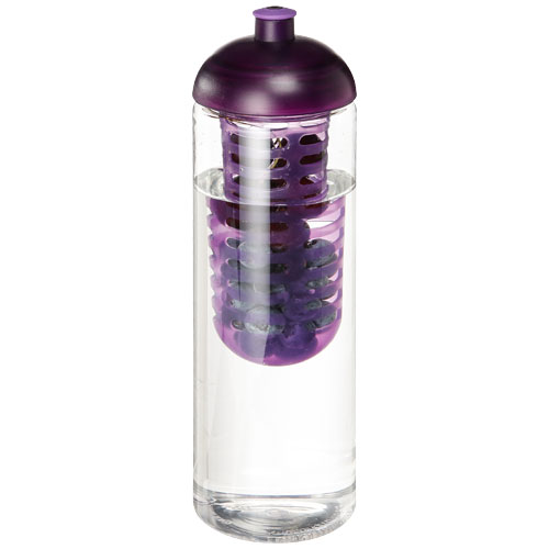 H2O Vibe 850 ml Dome Lid Bottle & Infuser - Transparent, Purple