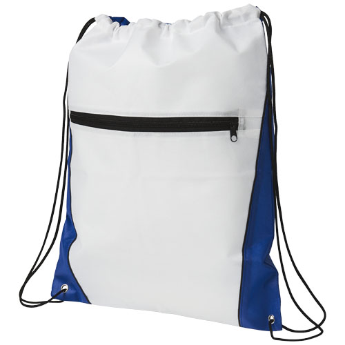 Contrast Non-Woven Drawstring Backpack - Blue