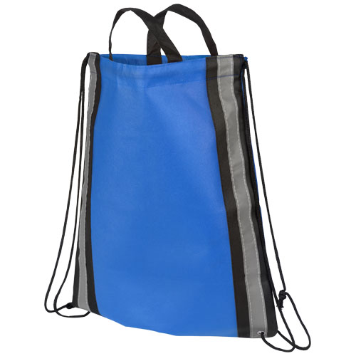 Reflective Non-Woven Drawstring Backpack - Royal Blue