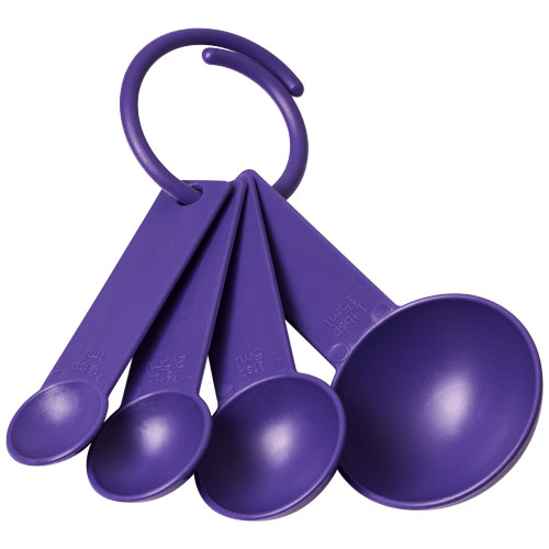 Ness Plastic Measuring Spoon Set With 4 Sizes - Purple