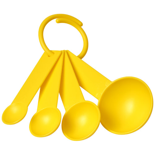 Ness Plastic Measuring Spoon Set With 4 Sizes - Yellow
