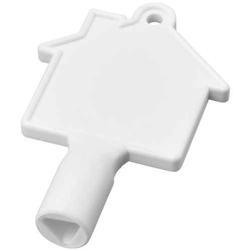 Maximilian House-Shaped Meterbox Key - White