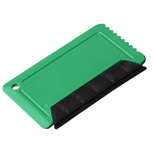 Freeze Credit Card Sized Ice Scraper With Rubber - Green