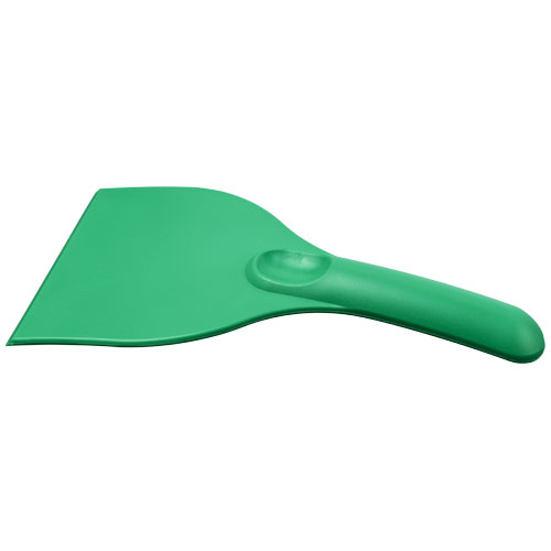 Curved plastic ice scraper