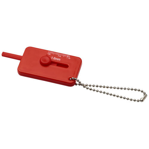 Kepi Tyre Tread Check Keyring - Red