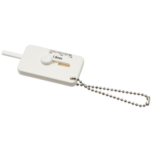 Kepi Tyre Tread Check Keyring - White