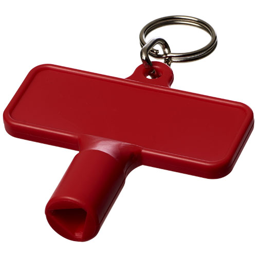 Maximilian Rectangular Utility Key Keychain  - Red