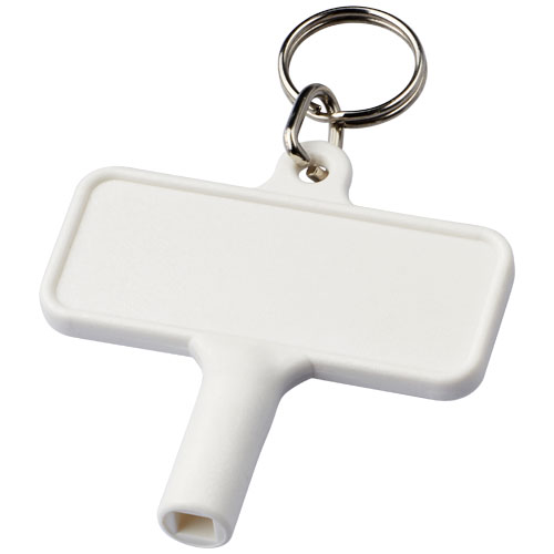 Largo Plastic Radiator Key With Keychain - White