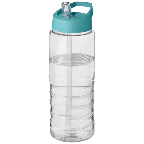 H2O Treble 750 ml Spout Lid Sport Bottle - Transparent, Aqua Blue